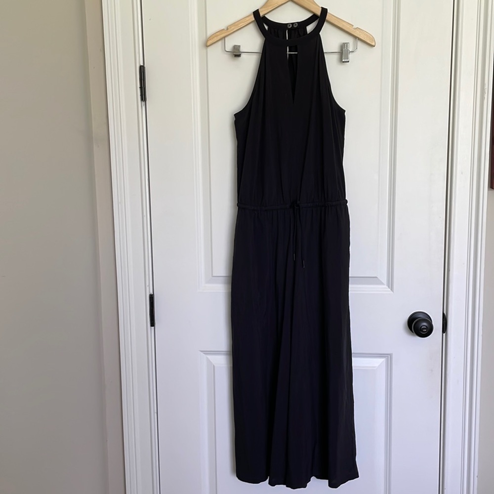 Athleta Women’s Crop Halter Jumpsuit Black 4